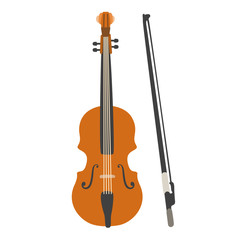 Obraz na płótnie Canvas Illustration of a violin isolated on white background