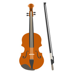 Fototapeta premium Illustration of a viola isolated on white background