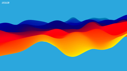 Gradient wave abstract background. Presentation template. Colorful waves background vector. EPS 10