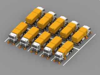 group sweep truck parking