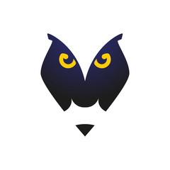 Sign owl with a pencil, for school or studio