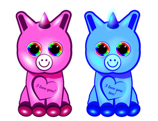 set of Unicorns toys