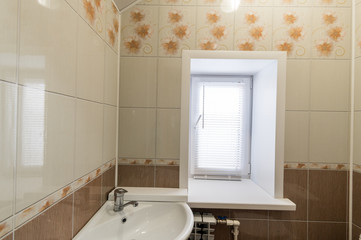 Russia, Moscow- June 11, 2019: interior room apartment. standard repair decoration in hostel