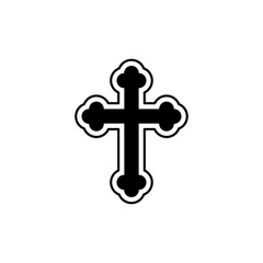 Cross christian signage icon