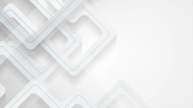 White and blue geometric stripes abstract tech motion background. Seamless looping. Video animation Ultra HD 4K 3840x2160