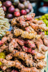 Groceries sold on the street market in Hanoi, Vietnam