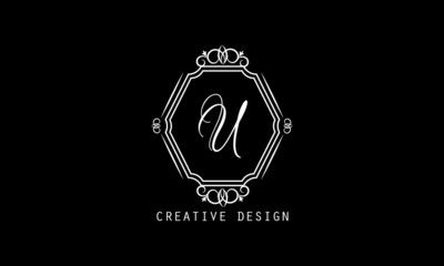 Elegant monogram design template with letter. Business sign, restaurant identity, royalty, boutique, cafe, hotel, heraldry, jewelry, fashion, wine. Vector illustration