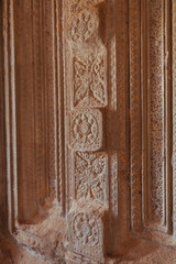 Acient Murals and cave paintings on Agkor Wat temple walls