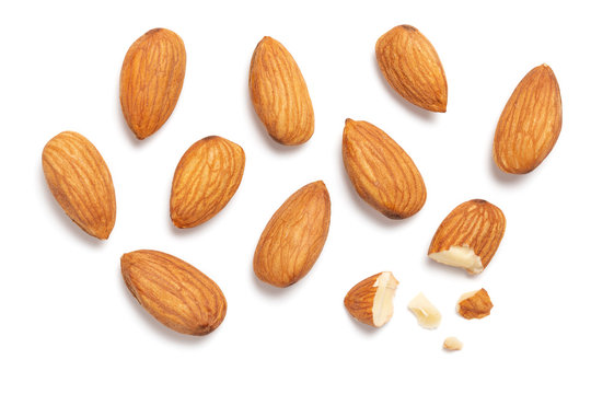 Almonds Isolated On White Background