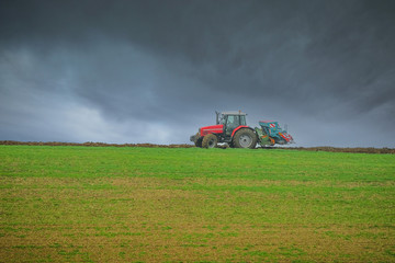 farmer and his equipment for seedlings