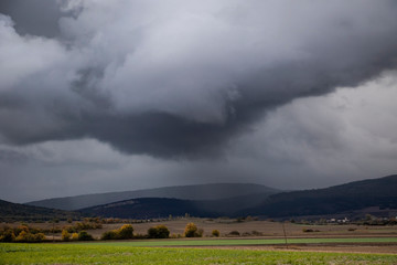 landscape with clouds and blue sky
