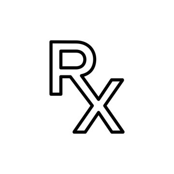 Pharmacy signage RX icon