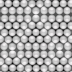 Gray billiard balls. 3d rendering. Set of balls.
