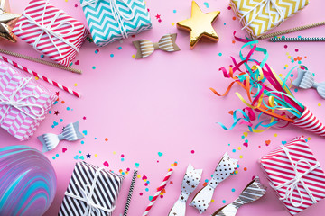 Obraz premium New year celebration,anniversary party backgrounds concepts ideas with colorful element,gift box present