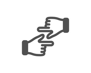 One finger palm sign. Click hands icon. Direction gesture symbol. Classic flat style. Simple click hands icon. Vector