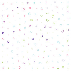 Pattern with colored semi-rings of different sizes.