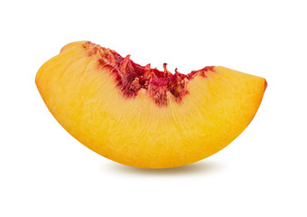 Peach isolated on white background with clipping path