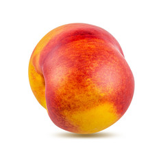 Peach isolated on white background with clipping path