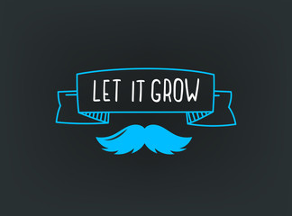 Let it grow concept. Vector card