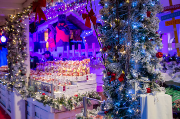 Christmas Fair in Brussels, Belgium on December 31, 2018.