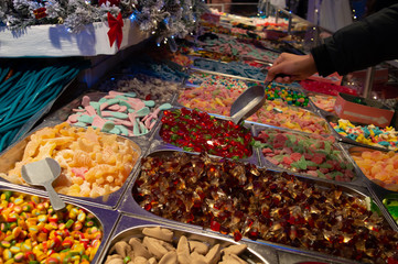 Christmas Fair in Brussels, Belgium on December 31, 2018.