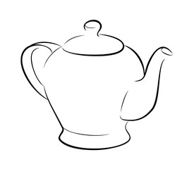 Sketch of  ceramic teapot.