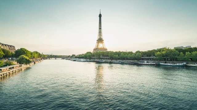 hyper lapse, Eiffel tower, Paris, France