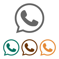 Phonehand set icon isolated on white background. Vector illustration. Eps 10.