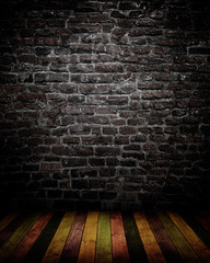 dark empty interior room. may used as background.