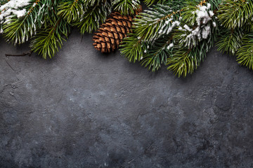 Christmas card with fir tree