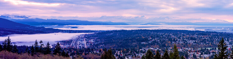 Inversion cloaking Port Moody, Burrard Inlet and Fraser Valley