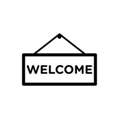 Welcome signage icon