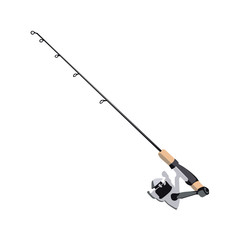 fishing rod realistic vector illustration isolated