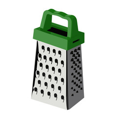 Grater green realistic vector illustration isolated