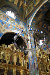 Fototapeta na wymiar Interior of Russian Orthodox Church