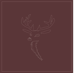 The head of a deer. Deer Icon Image. Deer icon design. Place for text