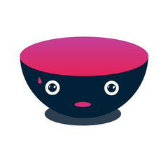 Mug porcelain cup cute kawaii cartoon vector illustration