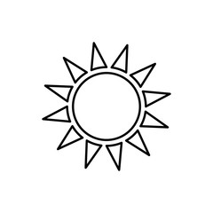 Sun icon trendy