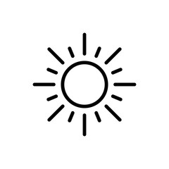 Sun icon trendy