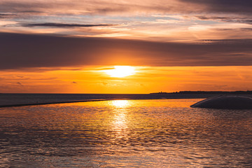Sunset at the Champalimaud Foundation, Lisbon, Portugal