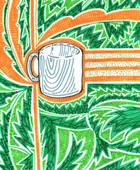 Green tea graphic