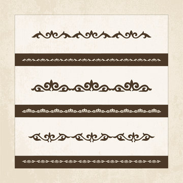 Set of Kazakh Asian national ornaments
