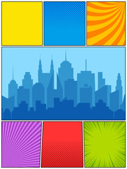 Colorful comic composition