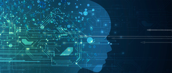 Conceptual technology illustration of artificial intelligence