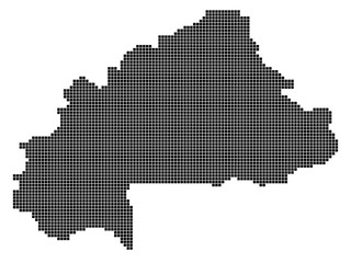 Halftone Burkina Faso Map Vector illustration eps 10