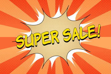 Comic Super Sale bright concept