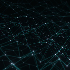 futuristic connected dot line background 