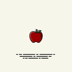 Apple cartoon template icon