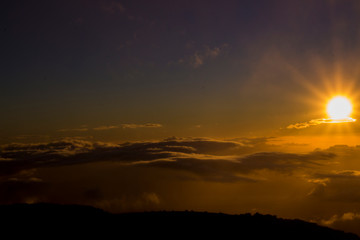 sunset at Haleakala