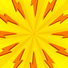Bright comic abstract yellow background